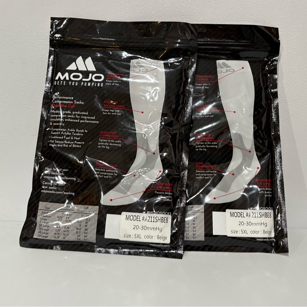 Mojo Elite Coolmax Recovery Compression Socks Beige